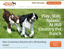 Tablet Screenshot of hillcountrypetranch.com